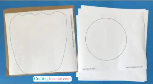 baseball craft pieces ready to cut