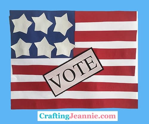american flag easy craft for group of kids