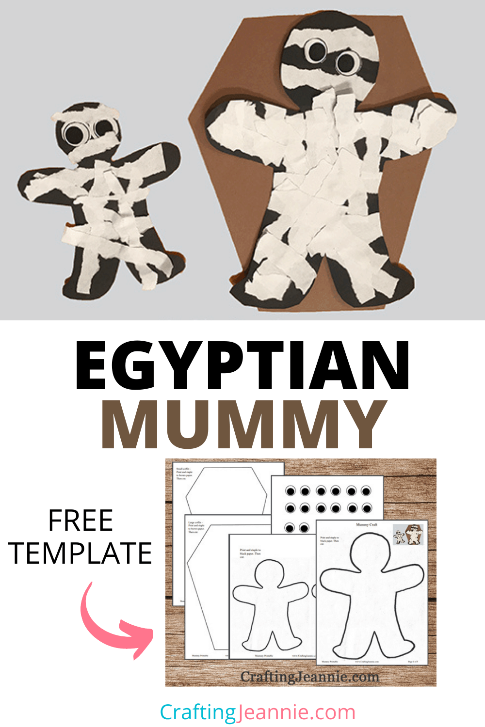 Easy Paper Mummy Craft Free Template Crafting Jeannie Vrogue co