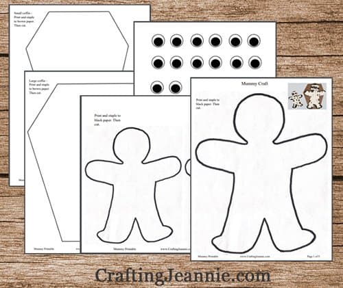 Easy Paper Mummy Craft Think Halloween Party Crafting Jeannie