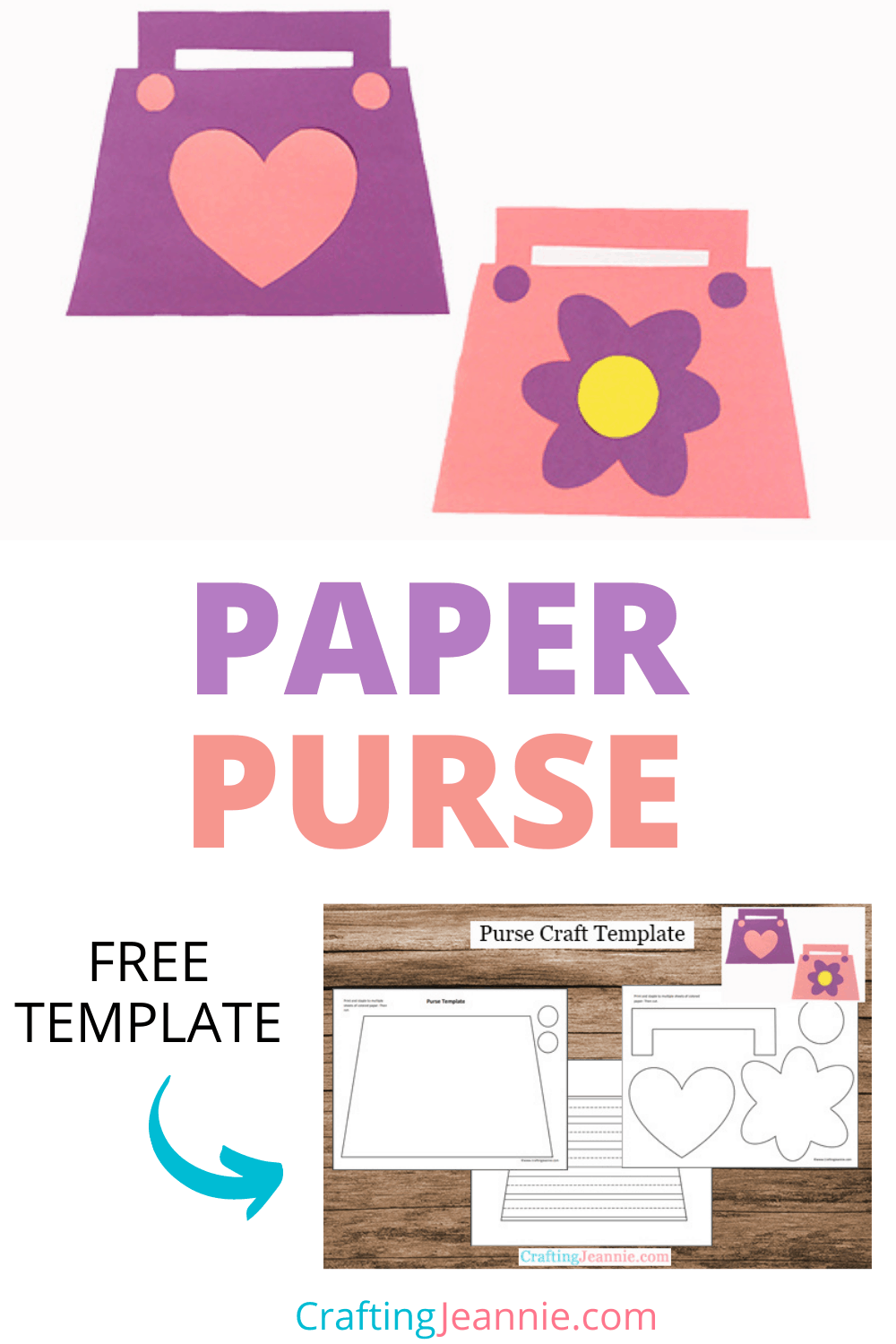 Mother's Day Purse Craft (Free Printable) - Crafting Jeannie