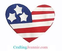 heart flag craft by Crafting Jeannie