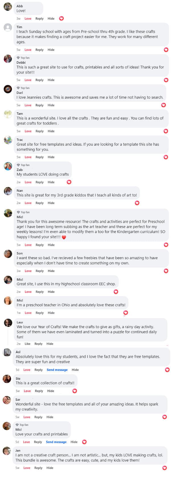 A Year of Crafts Testamonials