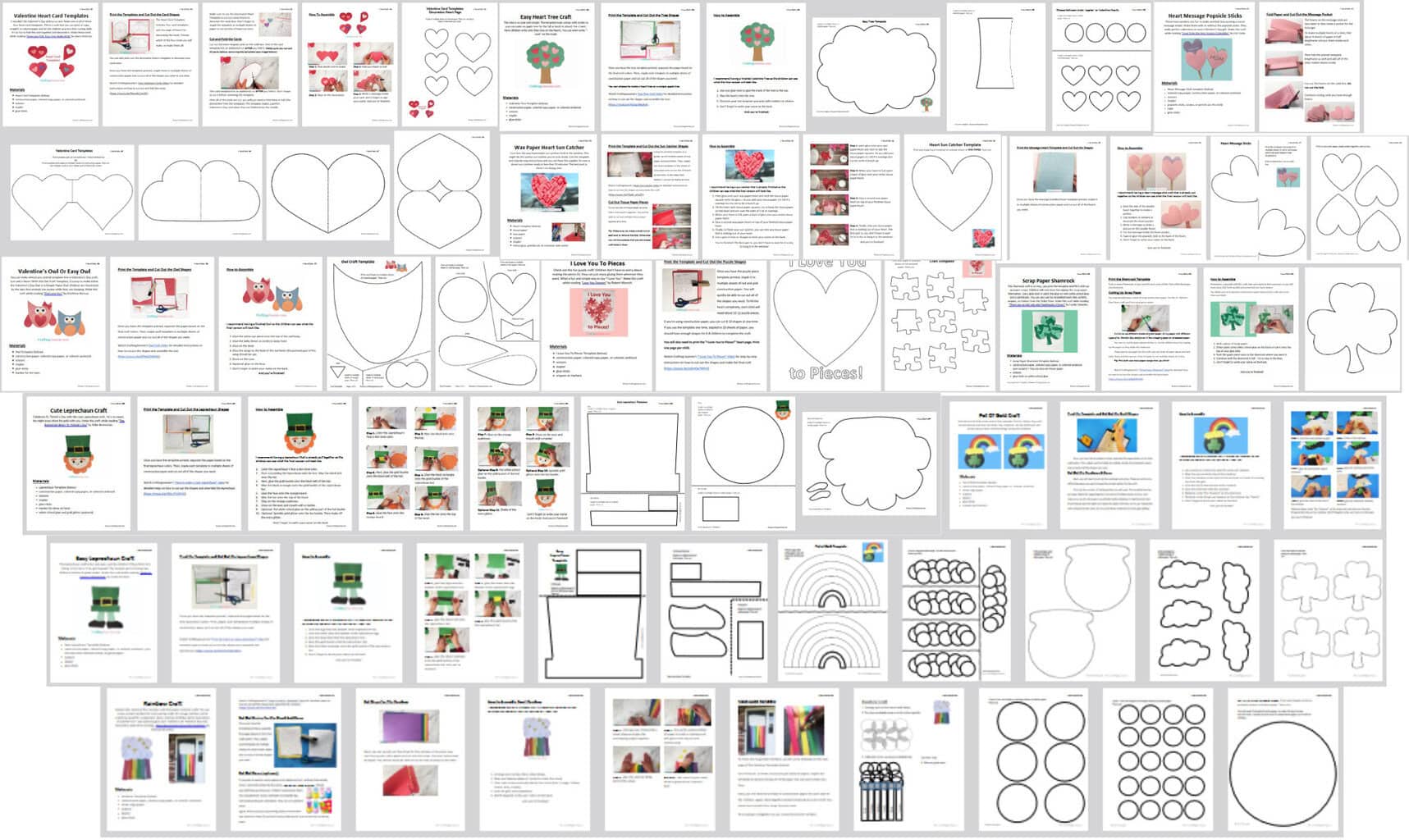 Kid craft templates
