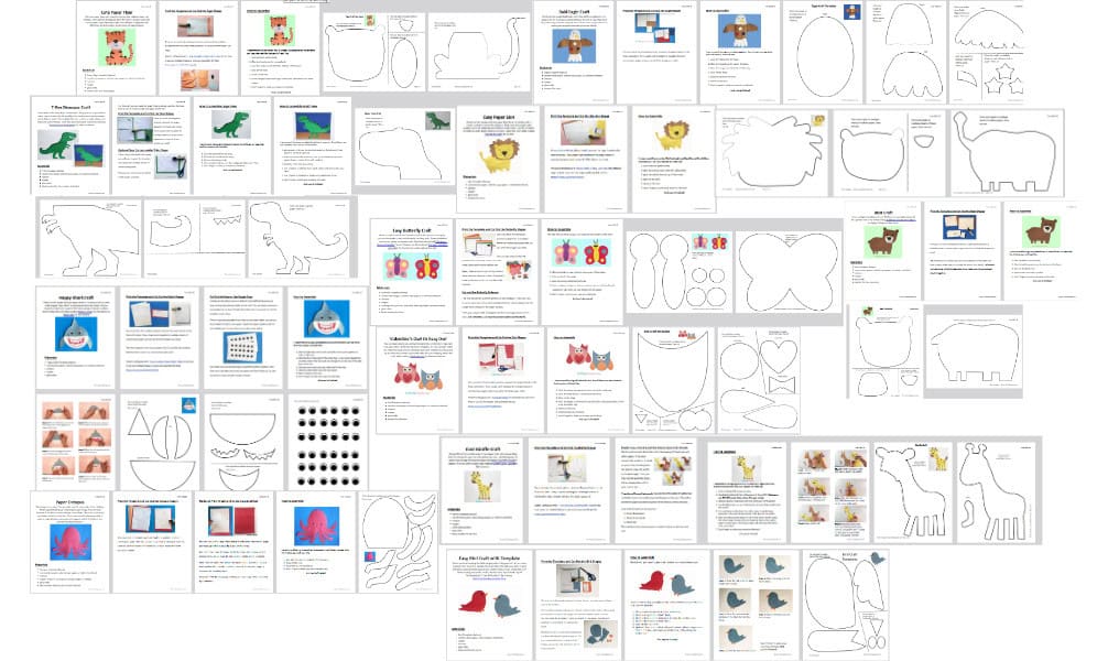 Animal craft templates