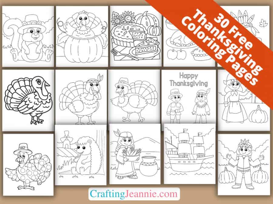 Easy Thanksgiving Coloring Pages