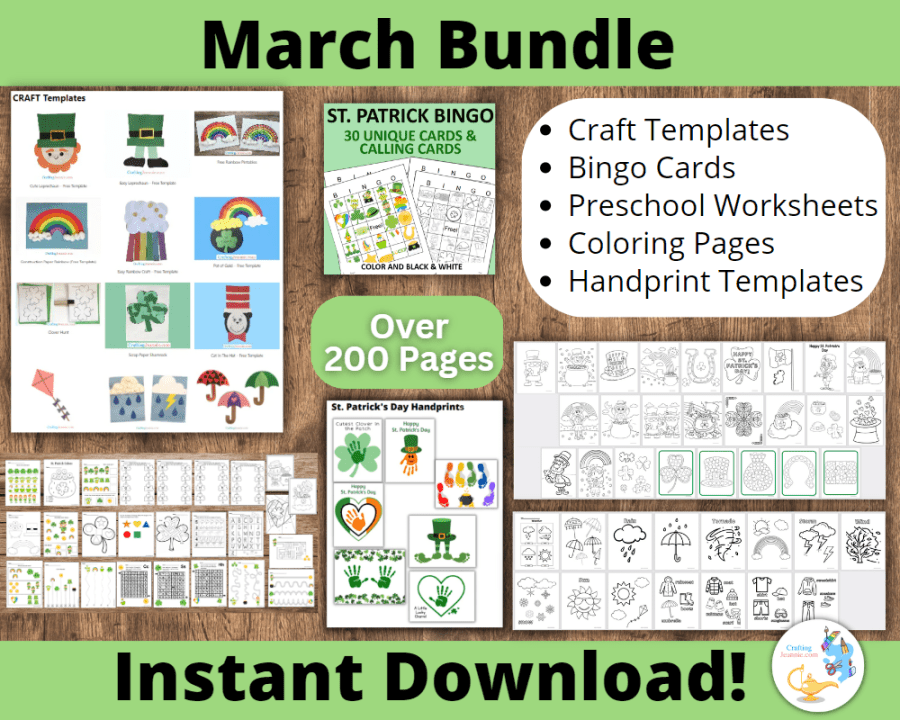 March craft and activity bundle by Crafting Jeannie