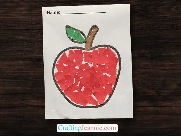 Apple Craft - Paper scraps