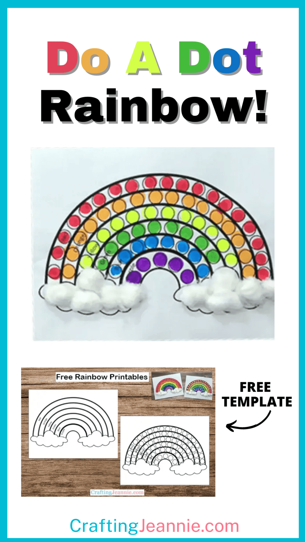 Free Printable Rainbow Template - Crafting Jeannie