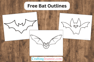 Free Bat Outline - PDF - Crafting Jeannie