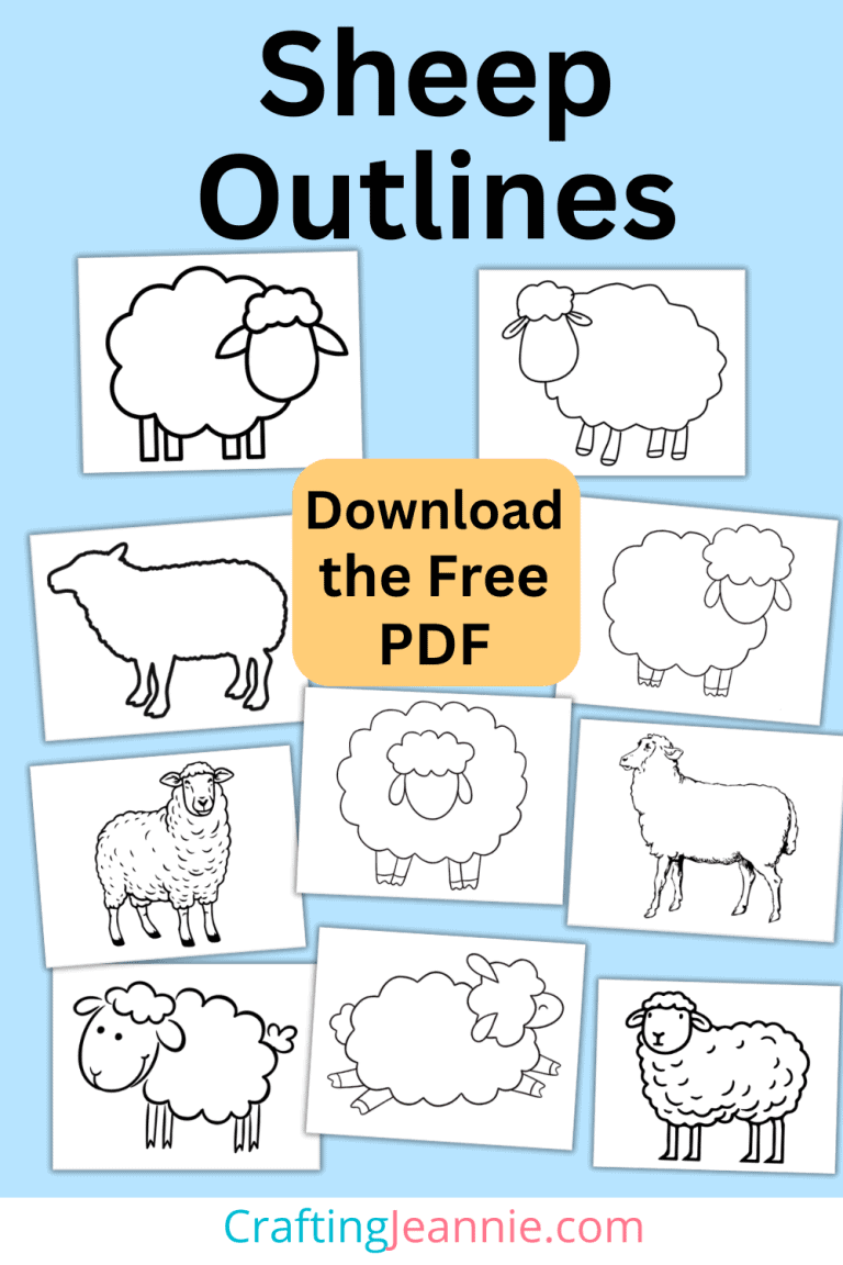 Sheep Outline - Free PDF - Crafting Jeannie