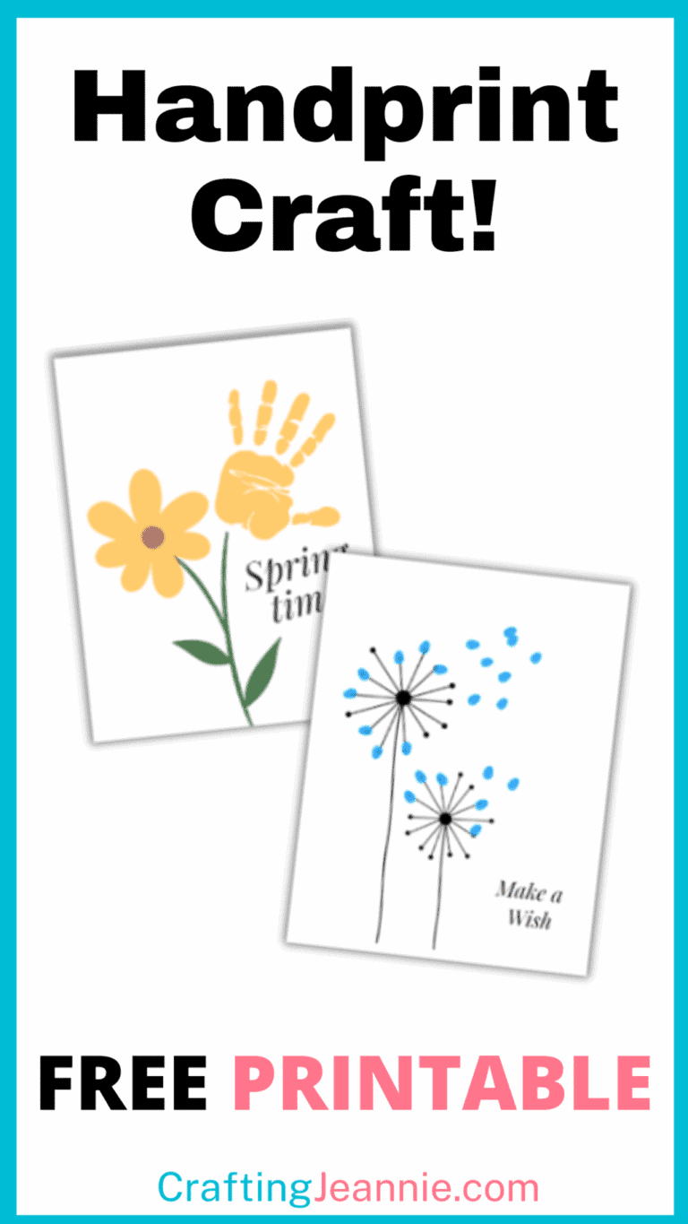 Spring Handprint Art (Free Printable) | Crating Jeannie