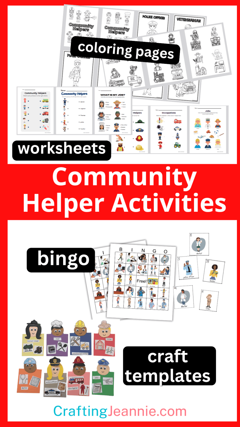 Community Helper Activities for Preschool - Crafting Jeannie