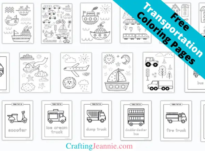 transportation coloring pages