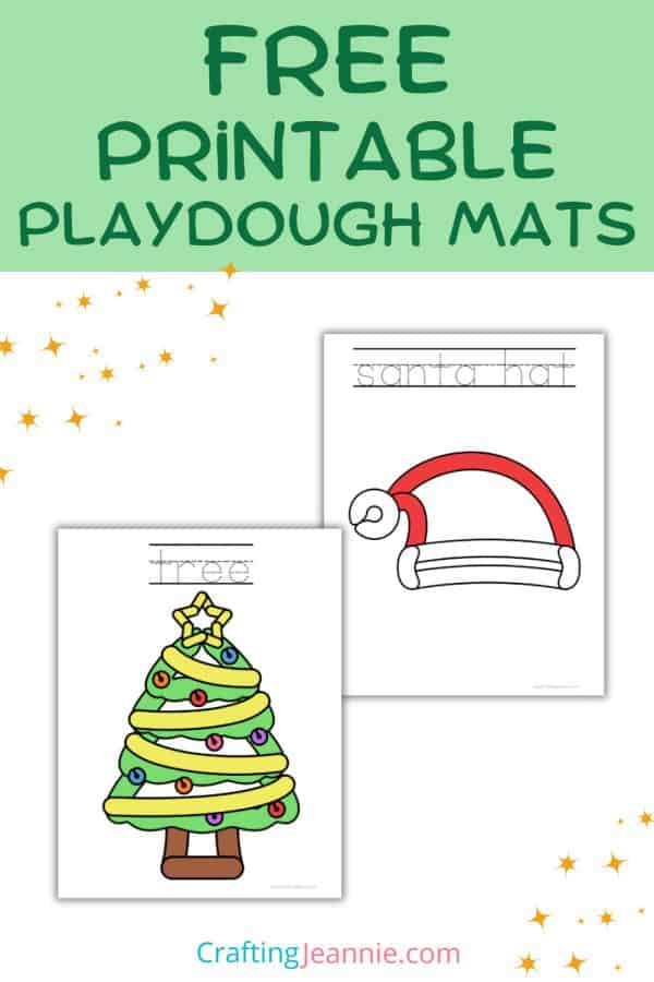 Christmas Playdough Mats image for pinterest