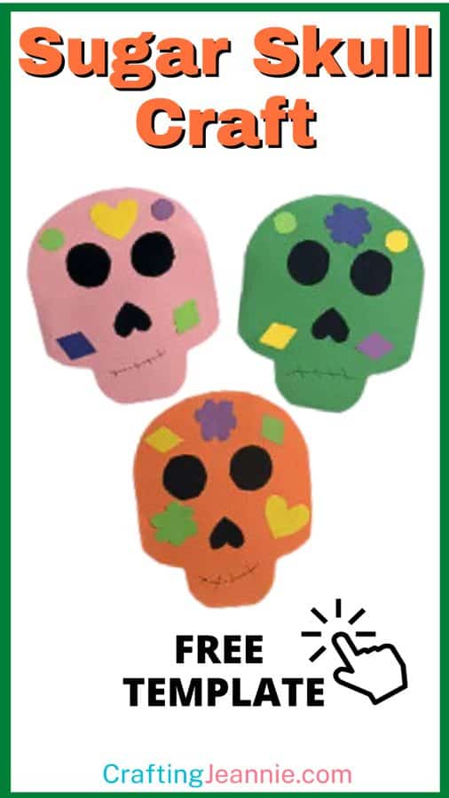 sugar skull craft image for Pinterest