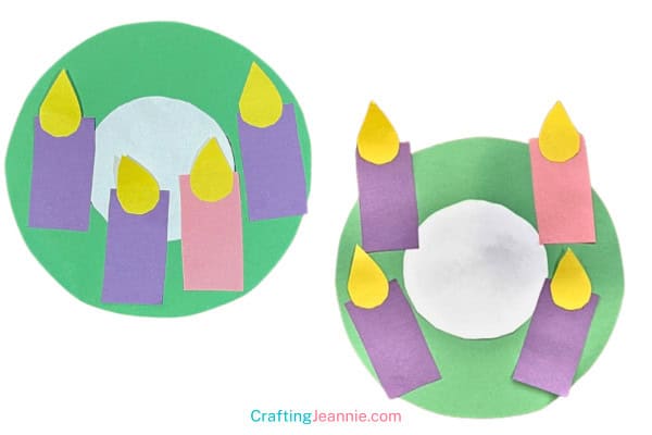 advent wreath craft by Crafting Jeannie