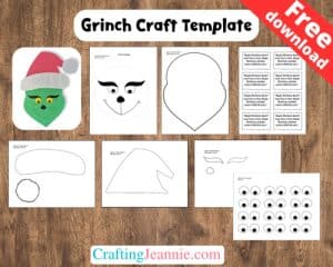 Grinch Craft (Free Template) - Crafting Jeannie
