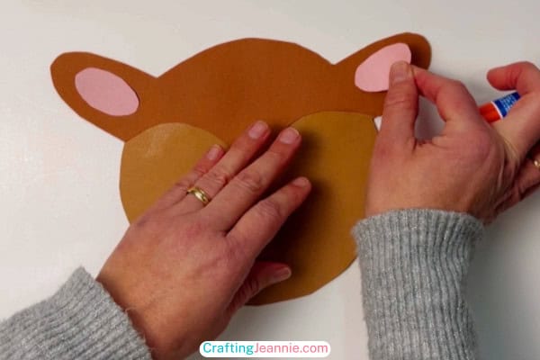 Step 2 glue on the inner ears