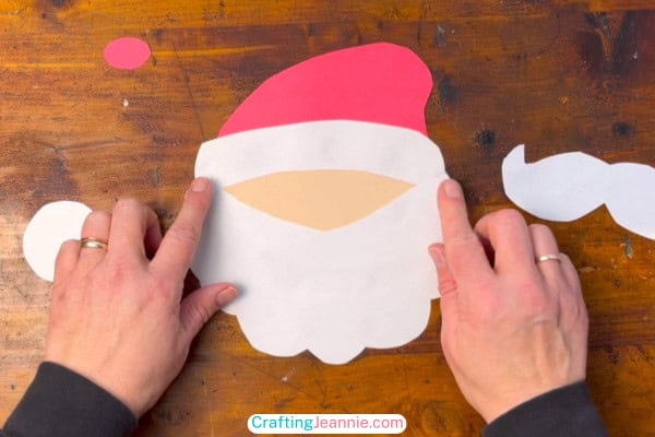 step 3 - glue on santa's beard
