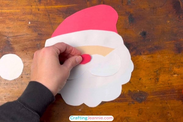 step 5 - glue on the red nose