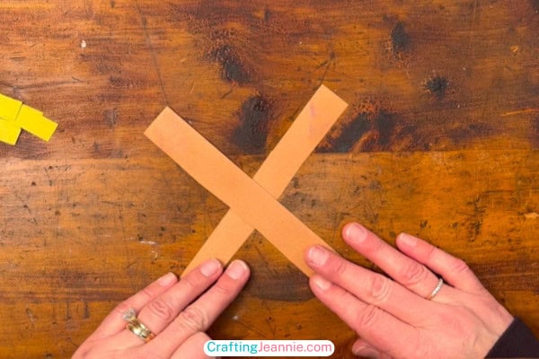 step 1 - make an "x" with the rectangles