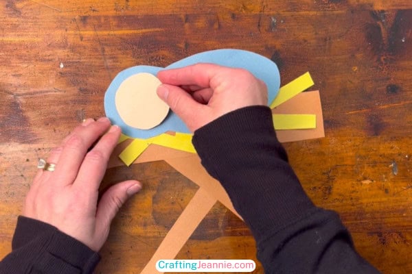 step 5 - glue a face onto the baby Jesus