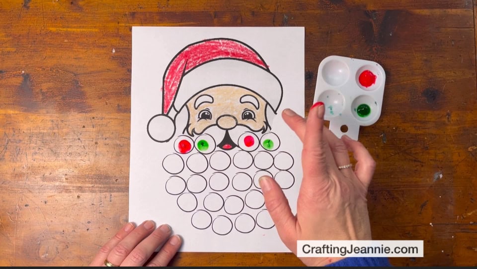 Santa fingerprint craft