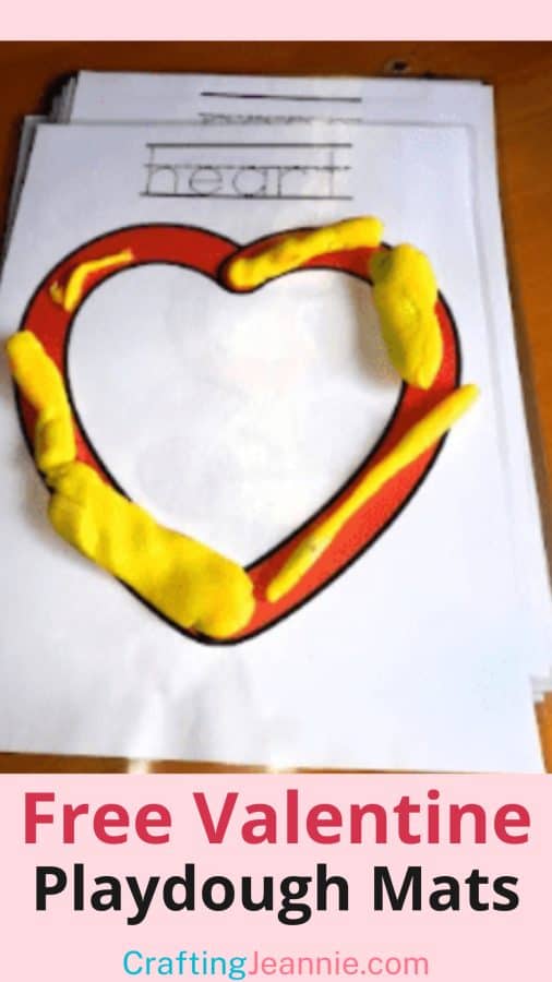 valentine playdough mats