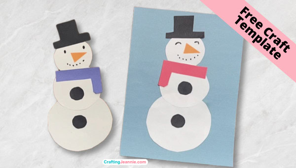 snowman craft by crafting jeannie