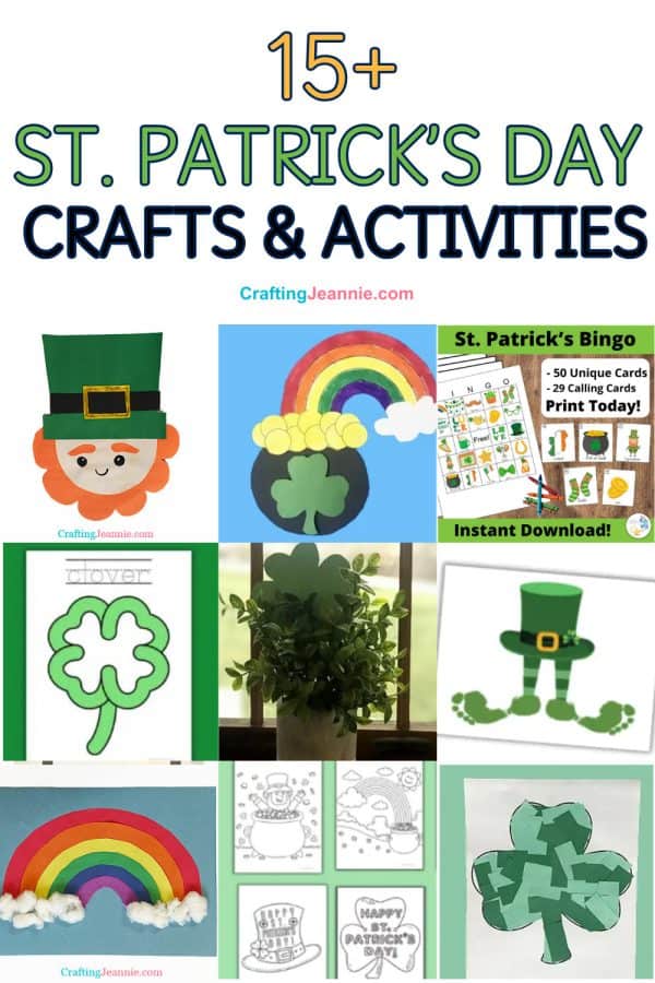 st. patrick's day crafts and activities image for pinterest
