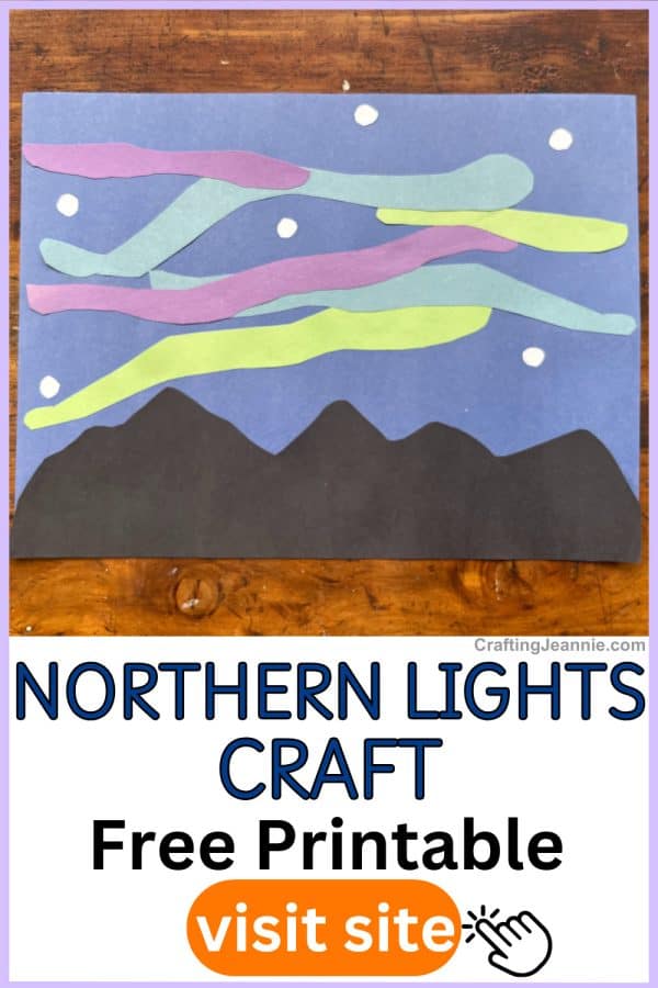 Northern lights craft image for pinterest