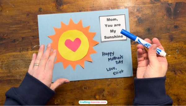 You are my sunshine mom step 3 -sign your name
