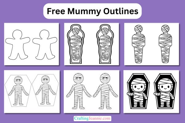 Free Mummy Outlines