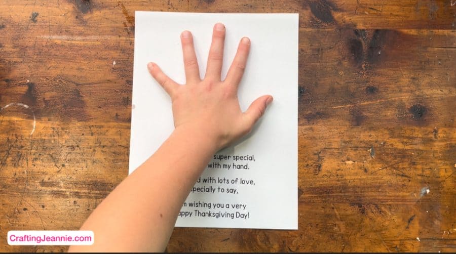 Turkey Handprint Craft step 2