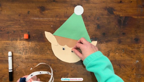 step five- add eyes to your elf