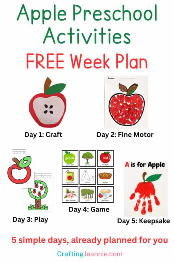 Apples Theme for Preschoolers image for pinterest