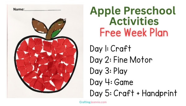 Apples Theme for Preschoolers image for pinterest