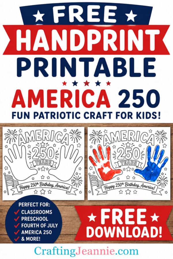 America 250 birthday craft Pinterst image