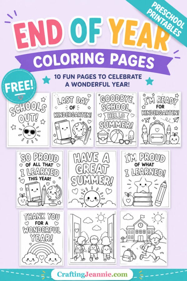end of year coloring pages image for pinteret by crafting Jeannie