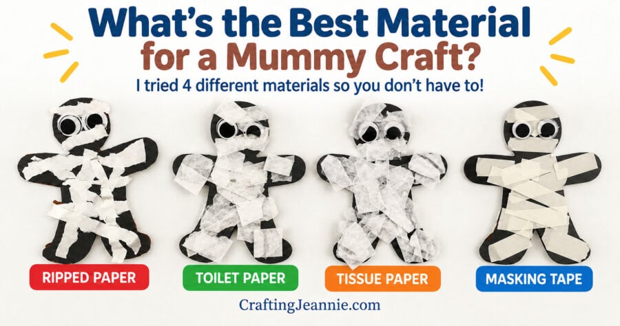 masking tape Mummy Craft for Kids with other materials